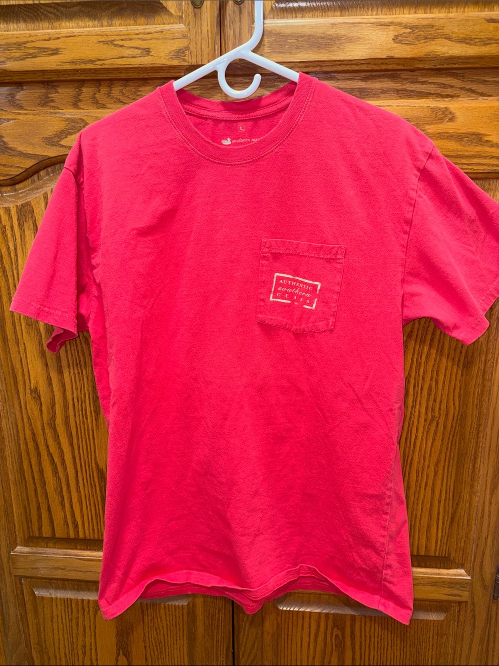 Southern Marsh Red Pocket Crewneck Tee